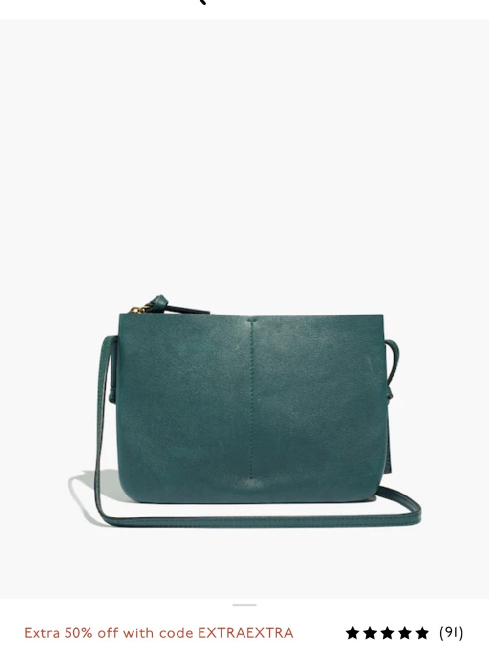 Madewell Teal Leather Knotted Crossbody Bag